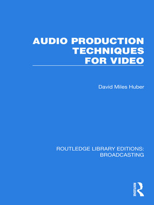 cover image of Audio Production Techniques for Video